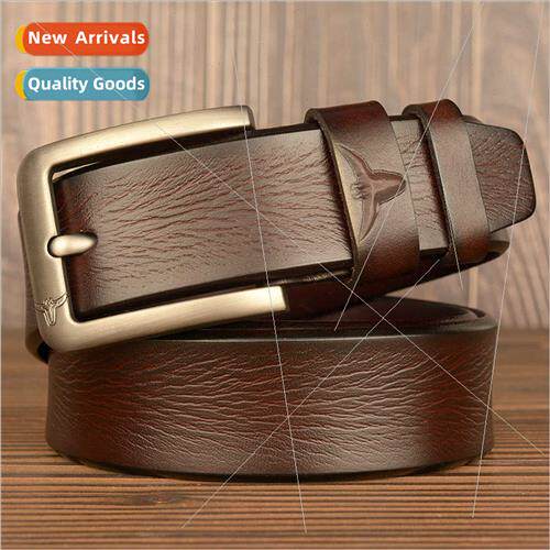 Year Ox Belt Cow Head Casual Pin Buckle Belt Fashion Chipped