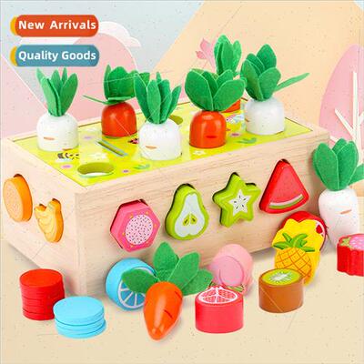 Wooden farm orchard pulling carrots fru cognive shape matchi