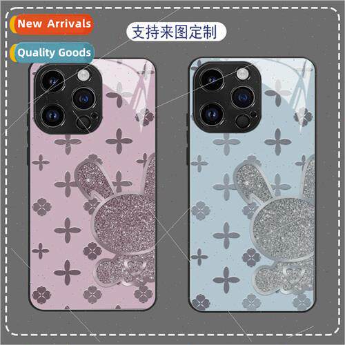 Bunny phone case apple 15 cute 14promax case 13pro glass cas