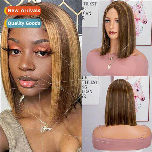 Wig Europe Women Front Lace Chemical Fiber Head Cover Small
