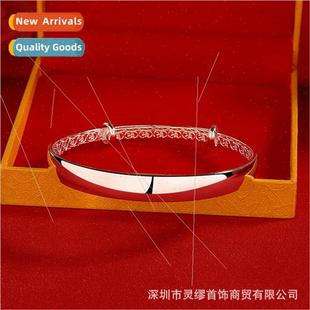 glossy blessing bracelet S999 push plated ladies pull silver