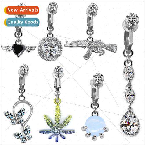 Europe Rabb Belly Button Ring Maple Leaf Dragon Claw Opal Be