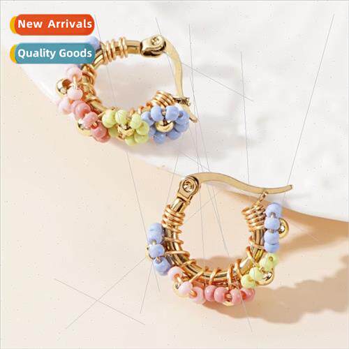 2024 Bohemian sweet  domestic rice beads handmade knitted da
