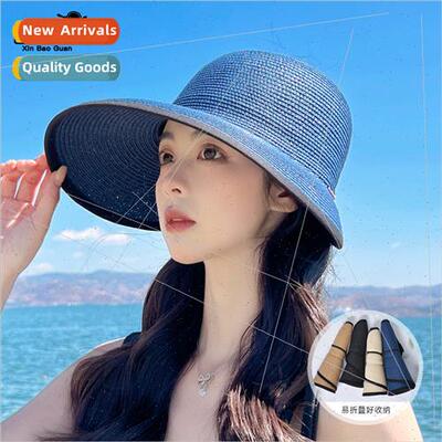 8239 Hat Women Summer Sunscreen Straw Hat Fashion Large Eave