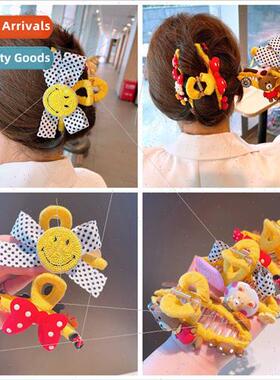 2023 Japan smiley grasping clip sweet polka dots AB  bow fab