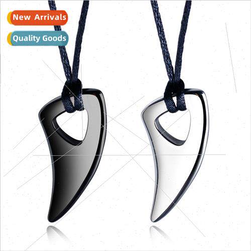 Stainless Steel Wolf Tooth Necklace Tanium Steel Men Pendant