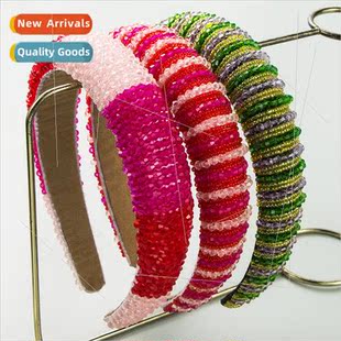 Valentine Day Hair Crystal 适用Women Blocking Bands Color