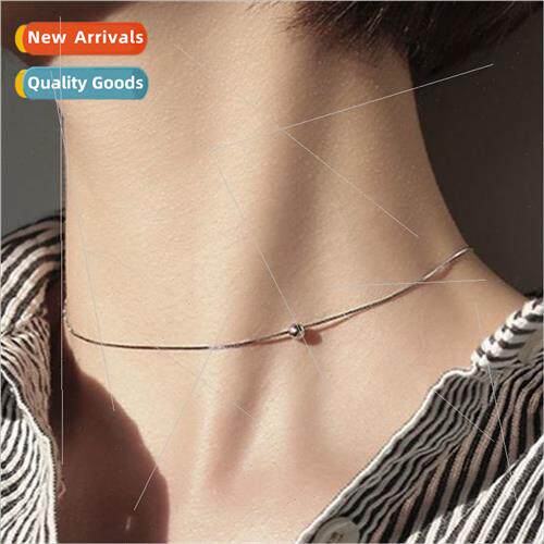 Round bead necklace female summer short neck power chain sim