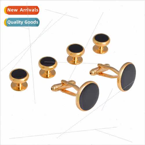 cufflinks high-grade black whe four-color cufflinks collar b