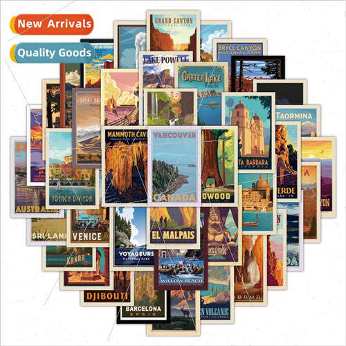 50 pcs of vast sky landscape stickers decorative scooter cel