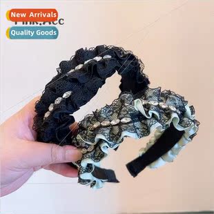 Lola princess lace mesh rhinestone twist high skull top cute