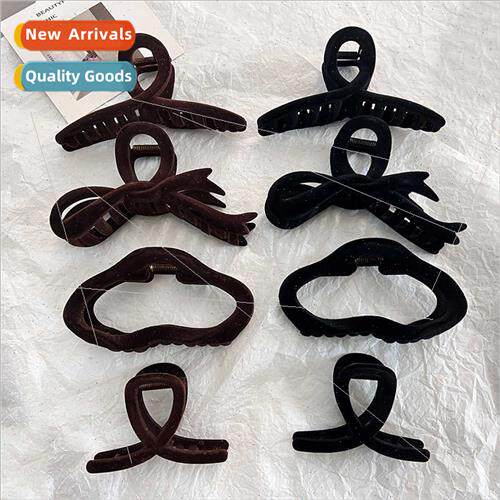 Meilad flocking grab clip hair accessories simple versatile