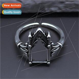 Creative time space door ring niche carved flowers live ring