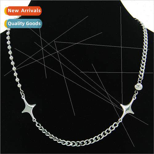 Creative splicing cold wind tanium steel necklace influx men