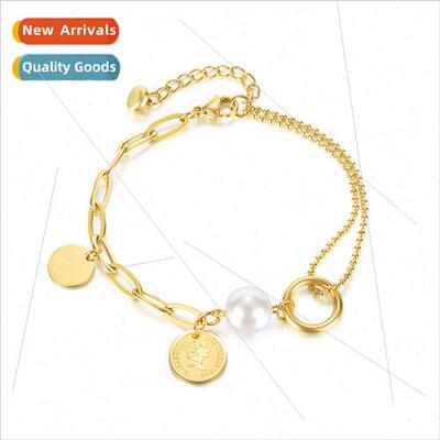 Fashion Europe Retro Tanium Steel Portra Round Plaque Jewelr