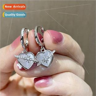 stone earrings buckle cat ear eye starburst Love zirconia