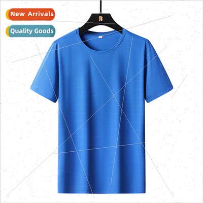 Cool ice silk short-sleeved T-shirt men air-condioning cloth