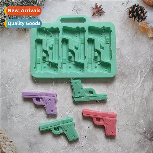 6 Pistols 80 Chocolate Ice Grid Cake licone Mold Dessert Mol