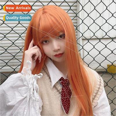 Europe wig women long air bangs wigs colorful fluffy chemica