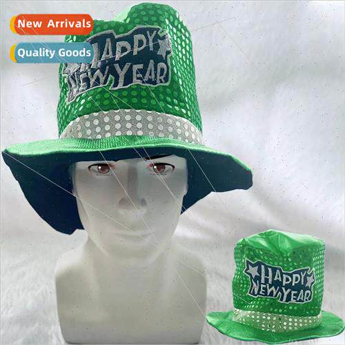 Irish Festival Sequin Hat Green St. Patrick Day Sequin Hat P