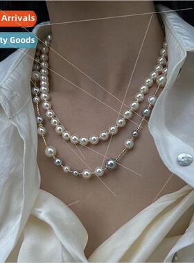 Candy Color Age-Defying Mixed Color Pearl Necklace che Neckl