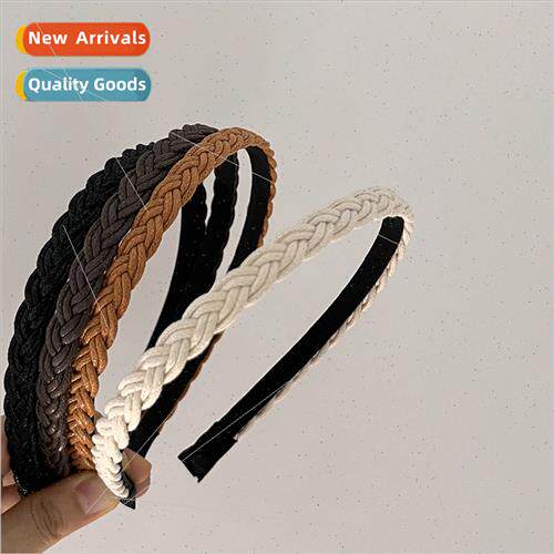 Headwear new braided twist headband French simple retro hair