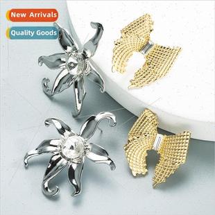 new cold starfish fall earrings bow winter metal Europe wind