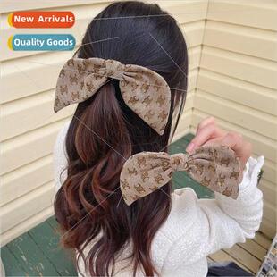 high jacquard pattern chic bow brown handmade versat Korean