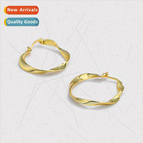 925 silver earrings female Europe ins fashion wave pattern s