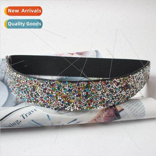 Fashion rhinestone decorative belt elastic women waistband l
