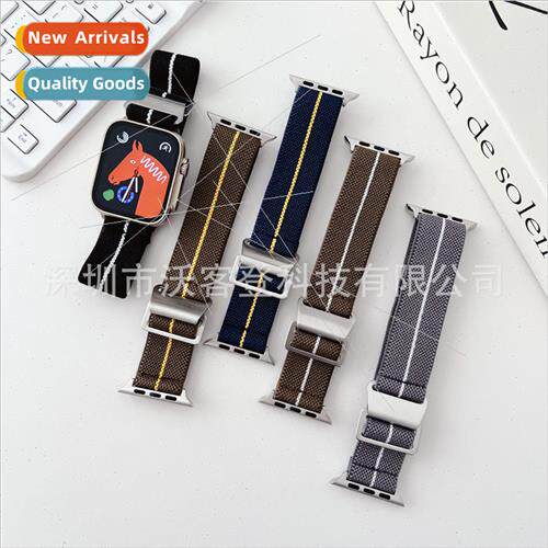 适用apple watch knitted nylon safety buckle nylon strap appl