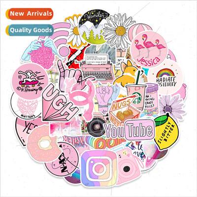 103 pcs yellow pink vsco graffiti stickers trolley case refr