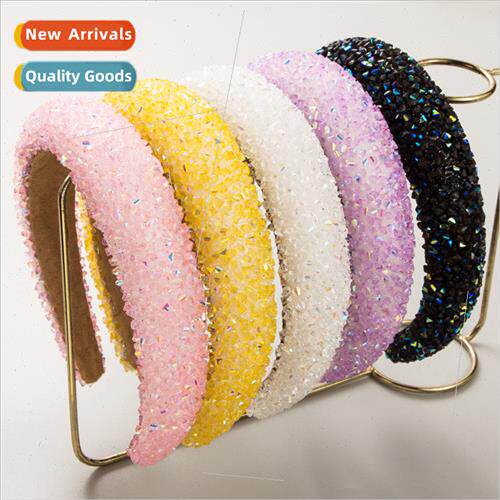 Europe new wide resin sponge hair bands simple versatile fas