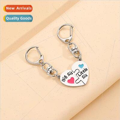 Personalized Creative Size Sisters Keychain Alloy Oil Drop P