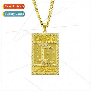 Hop Letters Milary New Tag Hip Diamond Eur Necklace
