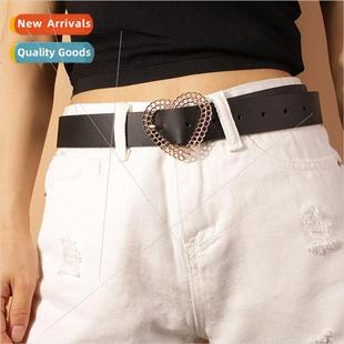 Buckle Women Hundred Love Bel Waistband Chain Flat New Black