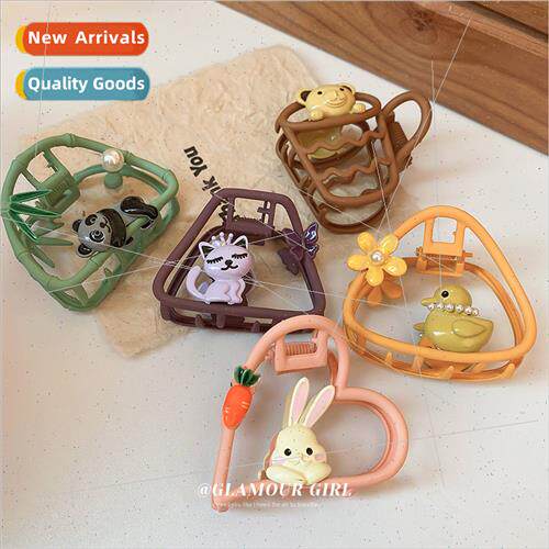 Pearl animal cartoon spray paint hair clips Korea cute shark