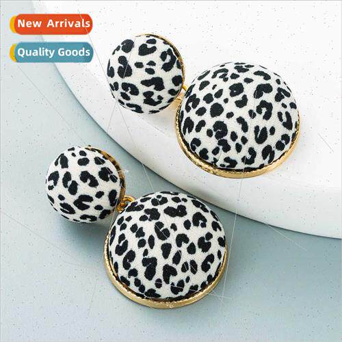 Europe alloy leopard pattern fabric multi-layer round geomet