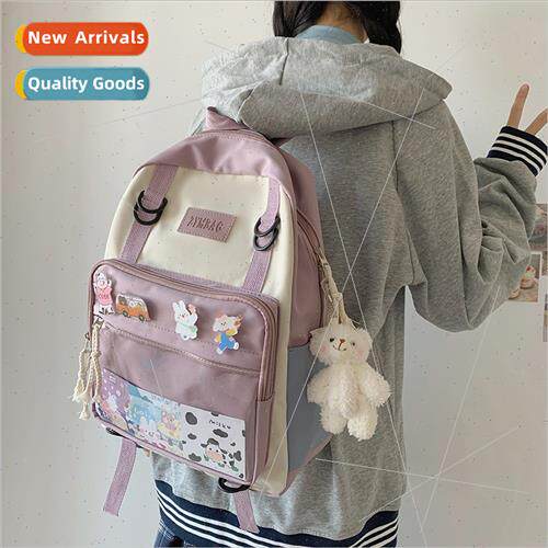 Student Schoolbag 2021 Clash Color Korean College Wind Women