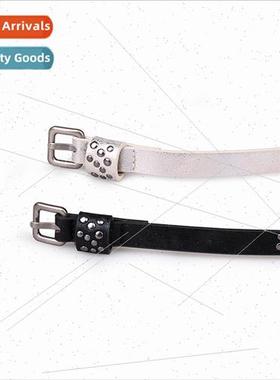 Studded pin buckle fashion versatile women thin belt clothin