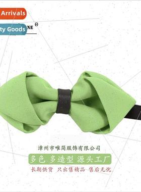 Pointed Bow Tie Wedding Polyester lk Bow Tie Men Solid Color