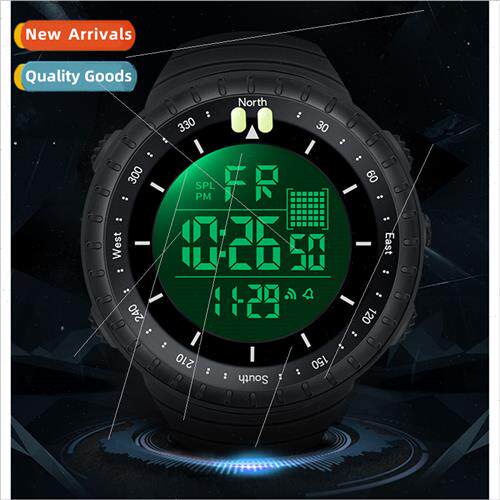 Men sports electronic watch acrylic mirror outdoor multifunc