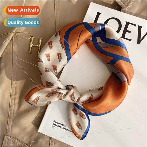 Korean neckerchief female silk small square scarf spring aut