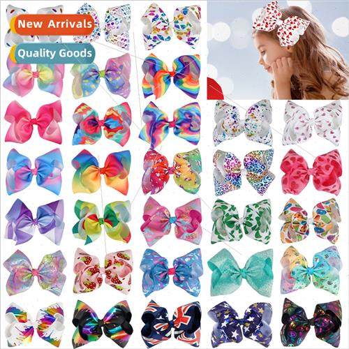 Girls show headdress 8inch Europe bow hair clips unicorn hot