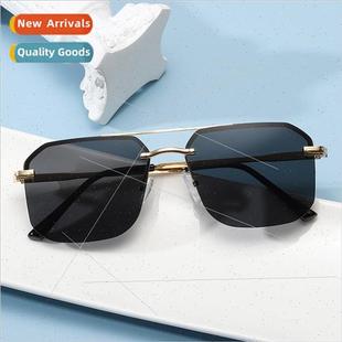 cut casu double men sunglasses edge frame half beam new 2022