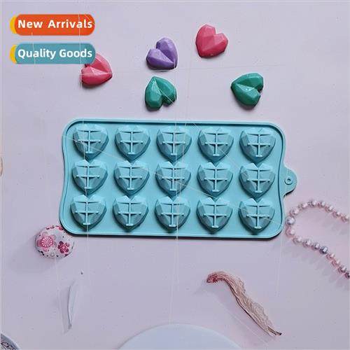 15-nk Diamond Heart Chocolate 68 licone Mold Cake Pudding De