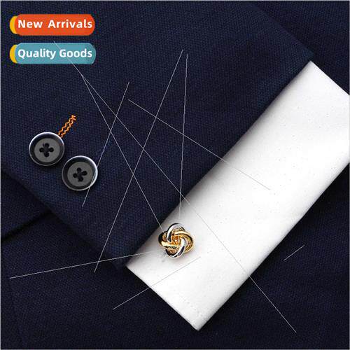 classic metal twist cufflinks Daquan creative round line squ