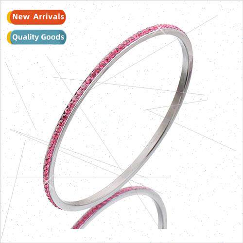 Europe row diamonds 65mm women stainless steel bracelet tani