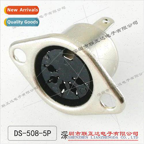 DIN socket ears DIN5P female chassis connector Iron housing