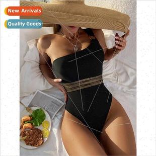 One Swi Europe Womens Bikini piece Color Solid Sexy New 2024